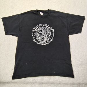 VINTAGE‎ Neptune's Brewery Livingston Montana T-Shirt Men's Size XL Black 90s